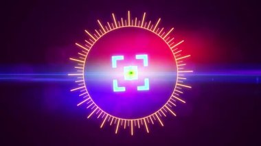Optik parlama ile fütüristik Hud alanı görme.