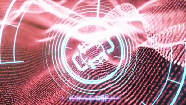 Sci fi futuristické uživatelské rozhraní Hud — Stock video