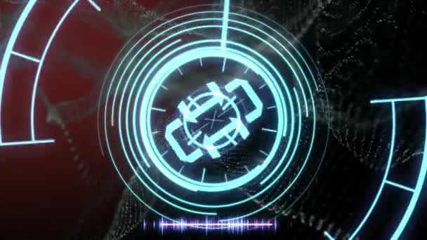 Sci fi futuristické uživatelské rozhraní Hud — Stock video
