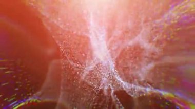 Arka plan 3d render. Rasgele boyutu ile kaotik parçacıklar.