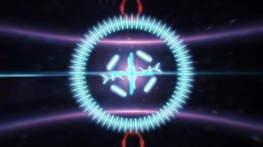 bir hedef 2D Hud animasyon anamorfik önemli noktaların bir arka plan ile.