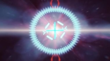 bir hedef 2D Hud animasyon anamorfik önemli noktaların bir arka plan ile.