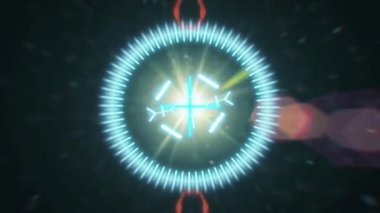 bir hedef 2D Hud animasyon anamorfik önemli noktaların bir arka plan ile.