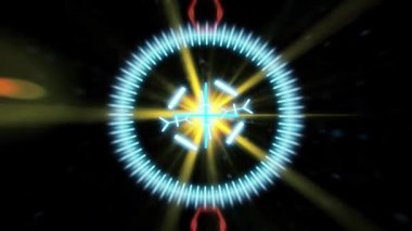 bir hedef 2D Hud animasyon anamorfik önemli noktaların bir arka plan ile.