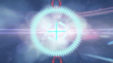 bir hedef 2D Hud animasyon anamorfik önemli noktaların bir arka plan ile.