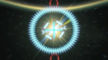 bir hedef 2D Hud animasyon anamorfik önemli noktaların bir arka plan ile.