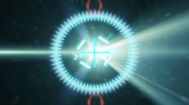 bir hedef 2D Hud animasyon anamorfik önemli noktaların bir arka plan ile.