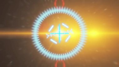 bir hedef 2D Hud animasyon anamorfik önemli noktaların bir arka plan ile.