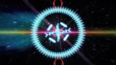 bir hedef 2D Hud animasyon anamorfik önemli noktaların bir arka plan ile.