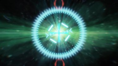 bir hedef 2D Hud animasyon anamorfik önemli noktaların bir arka plan ile.