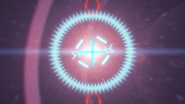 bir hedef 2D Hud animasyon anamorfik önemli noktaların bir arka plan ile.