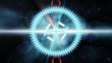 bir hedef 2D Hud animasyon anamorfik önemli noktaların bir arka plan ile.