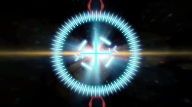 bir hedef 2D Hud animasyon anamorfik önemli noktaların bir arka plan ile.