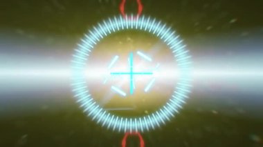 bir hedef 2D Hud animasyon anamorfik önemli noktaların bir arka plan ile.