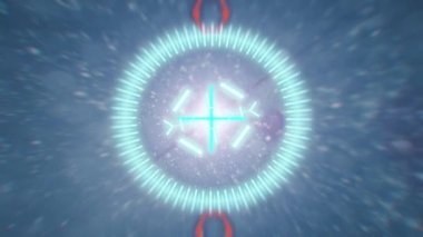 bir hedef 2D Hud animasyon anamorfik önemli noktaların bir arka plan ile.