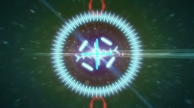 bir hedef 2D Hud animasyon anamorfik önemli noktaların bir arka plan ile.