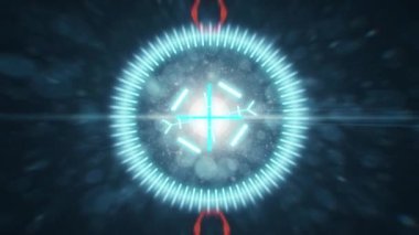 bir hedef 2D Hud animasyon anamorfik önemli noktaların bir arka plan ile.