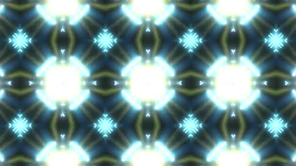 Ультра музичний фестиваль калейдоскопа вікна Довідкова Hypnotic вікна етап візуальний цикл стіни барвистий рух тлі диско спектр світла концерт пляма лампа абстрактна коробка різнокольорові коробки стіна вікна — стокове відео