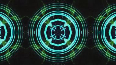 Ultra Music Festival Kaleidoscope box background Hypnotic box stage visual loop wall colorful motion background Disco spectrum light concert spot bulb Abstract box multicolored motion graphic box wall