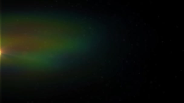 Lentille anamorphique fusée éclairante 3840x2160 4K, fond lumineux — Video