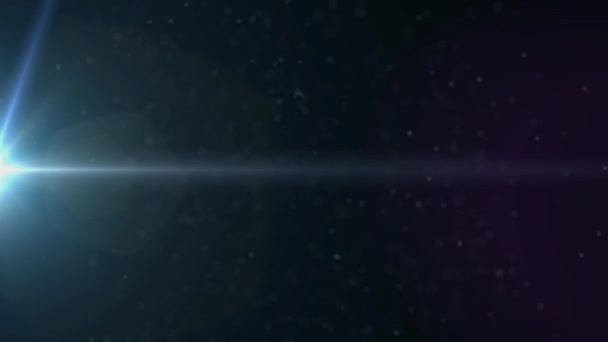 Anamorphic lens flare 3840x2160 4K, lights background — Stock Video