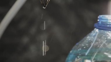 İçme suyu ve karbonatlı içeceklerin üretimi, şişeleri suyla doldurma süreci, taşıyıcı.