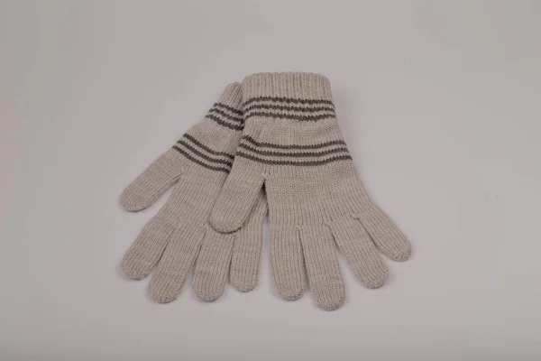Childrens winter gloves on a white background. — Stock Photo, Image