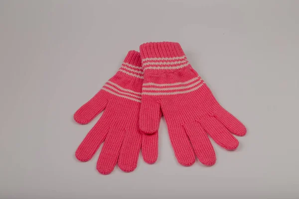 Childrens winter gloves on a white background. — Stock Photo, Image