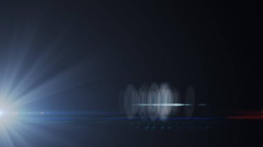 soyut dijital mercek parlaması koyu arka planda aydınlatma