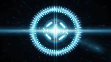 Vurgular ile soyut bir arka plan üzerinde Fütüristik Hud görme.