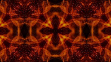 Soyut kaleydoskop arka plan. Güzel çok renkli kaleydoskop doku. Benzersiz ve eşsiz tasarım. Geometrik simetrik süs
