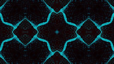 Soyut kaleydoskop arka plan. Güzel çok renkli kaleydoskop doku. Benzersiz ve eşsiz tasarım. Geometrik simetrik süs