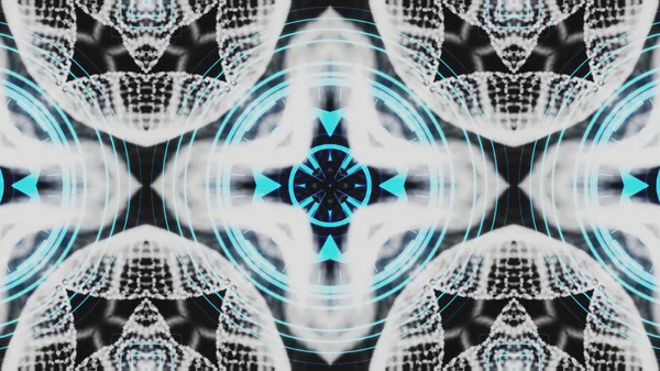 Abstraktní kaleidoskop. Překrásná textura vícebarevná kaleidoskopu. Jedinečný a neupodobitelný design. Geometrická symetrická ozdoba — Stock fotografie