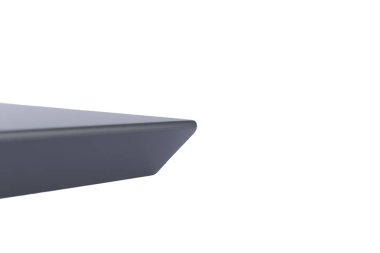 Arka plan veya mutfak için minimalist mobilya cephe kavramı, beyaz bir arka plan üzerinde mobilya iç.