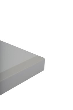 Arka plan veya mutfak için minimalist mobilya cephe kavramı, beyaz bir arka plan üzerinde mobilya iç.