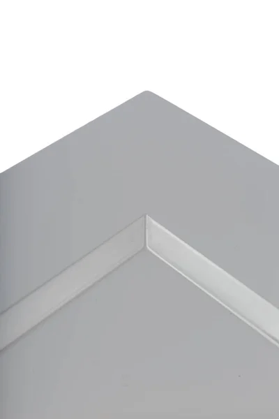 Zázemí nebo koncepce minimalistického fasády nábytku pro kuchyň, interiér nábytku na bílém pozadí. — Stock fotografie