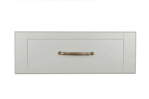 Sfondo o concetto di facciata minimalista mobili per la cucina, mobili interni su sfondo bianco . — Foto Stock