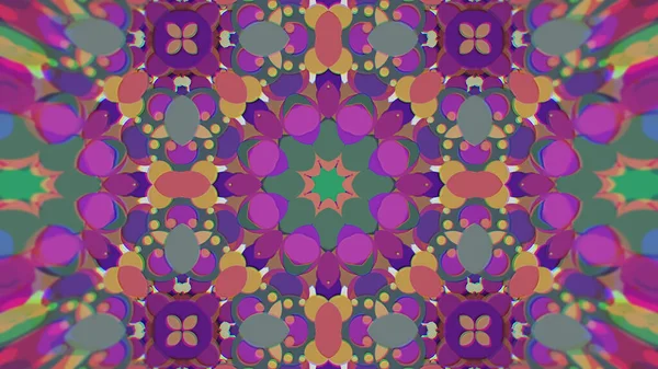 Abstract Colorido pintado Kaleidoscopic Graphic Background. Padrão de fundo hipnótico psicadélico futurista com textura . — Fotografia de Stock