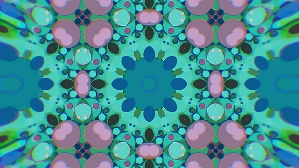 Abstract Colorido pintado Kaleidoscopic Graphic Background. Padrão de fundo hipnótico psicadélico futurista com textura . — Fotografia de Stock