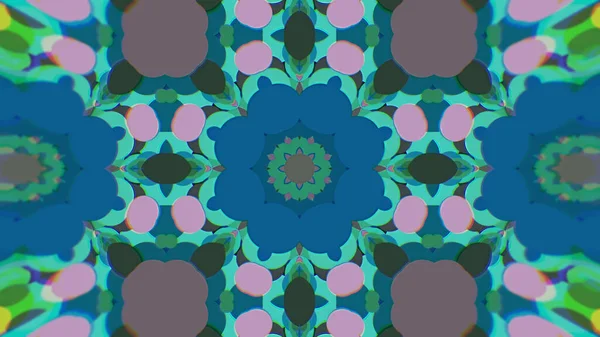 Fondo gráfico caleidoscópico pintado colorido abstracto. Patrón hipnótico psicodélico futurista telón de fondo con textura . — Foto de Stock