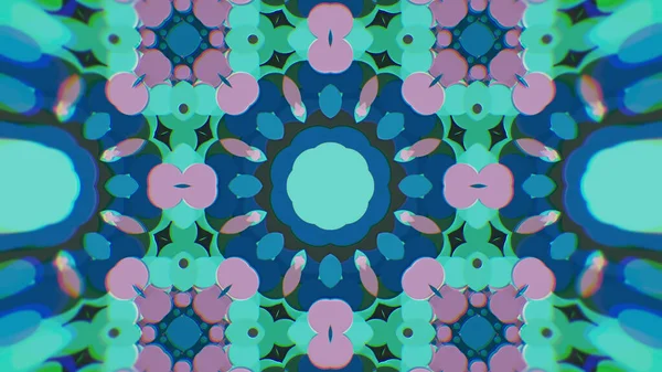 Abstract Colorido pintado Kaleidoscopic Graphic Background. Padrão de fundo hipnótico psicadélico futurista com textura . — Fotografia de Stock