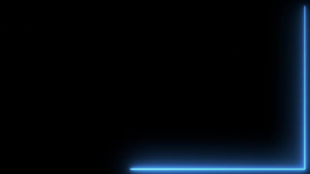Fénylő neon keret hurok animációja .4 K mozgásgrafika. — Stock videók