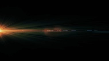 Fotoğraf makinesinin merceğinden anamorfik lensler parlıyor. Anamorfik arkaplan.