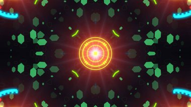 Çeşitli parlak soyut gövde elementleri.