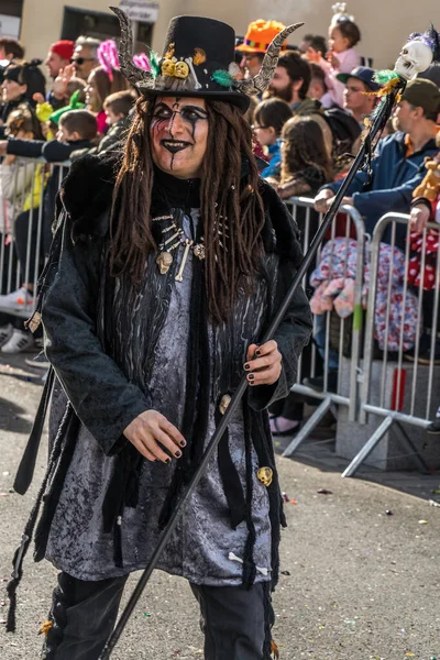 Villach Austria February 21St 2020 Rock Star Traditional Carnival Procession — Stock Photo, Image