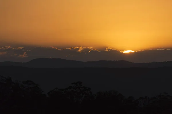 Krásný Západ Slunce Nad Vnitrozemím Sunshine Coast Nachází Capletonu Falls — Stock fotografie