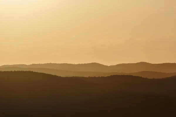 Krásný Západ Slunce Nad Vnitrozemím Sunshine Coast Nachází Capletonu Falls — Stock fotografie