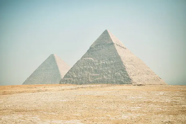 Pyramiderna Giza Mest Besökta Egyptiska Landmärke Det Antika Egypten Giza — Stockfoto