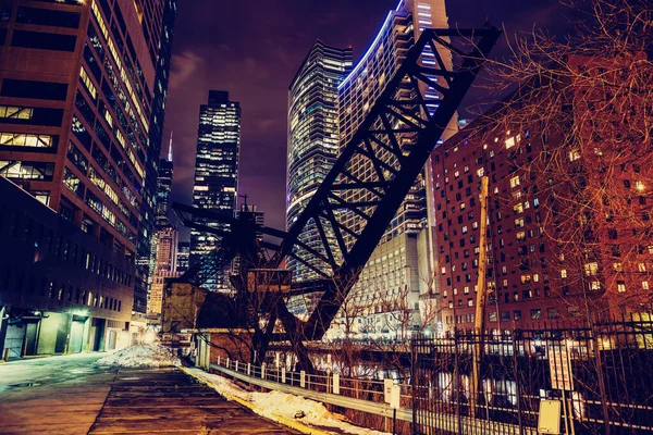 Oude Brug Het Centrum Van Chicago — Stockfoto