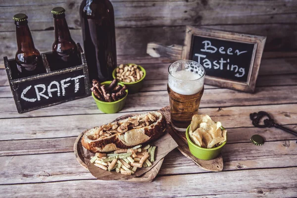 Oktoberfest Pozadí Občerstvení Pivo — Stock fotografie